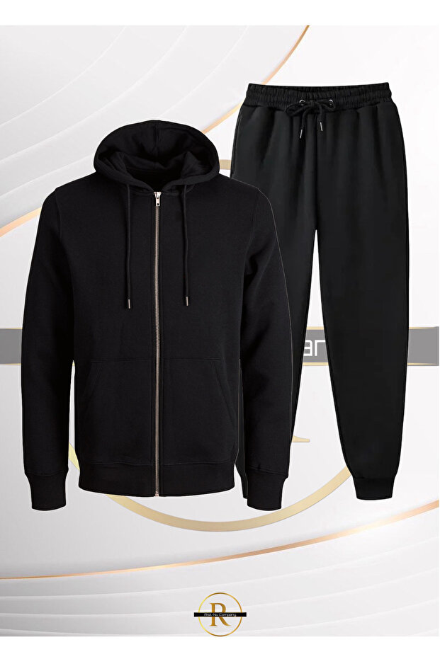 New Season Hooded Seasonal Cotton Jacket and Sweatpants 2-Piece Set
