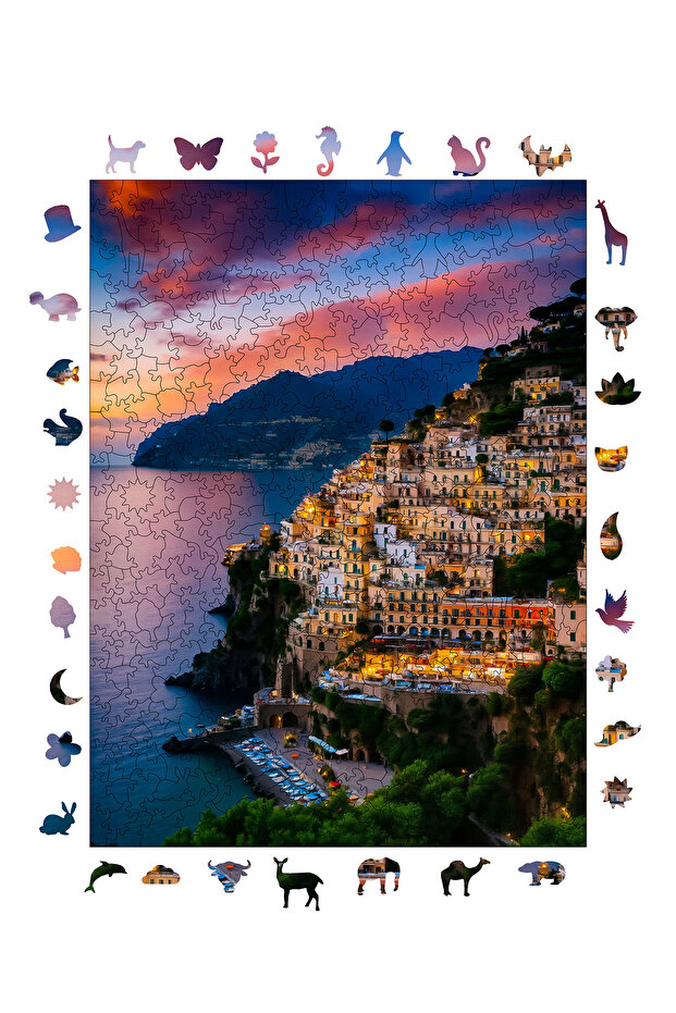 Wooden Puzzle - Amalfi Coast - 450 Pieces, 29X39 cm