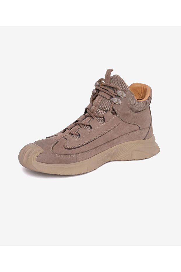Erkek Koyu Vizon Hakiki Deri Sneaker Bot 4K1SB15090 - 2