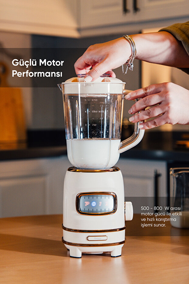 Kişisel Blender Seti Öğütücülü Smoothie Şişeli Blender 1,0 Litre Blendir Seti Fr-bl01 Retroblend - 5