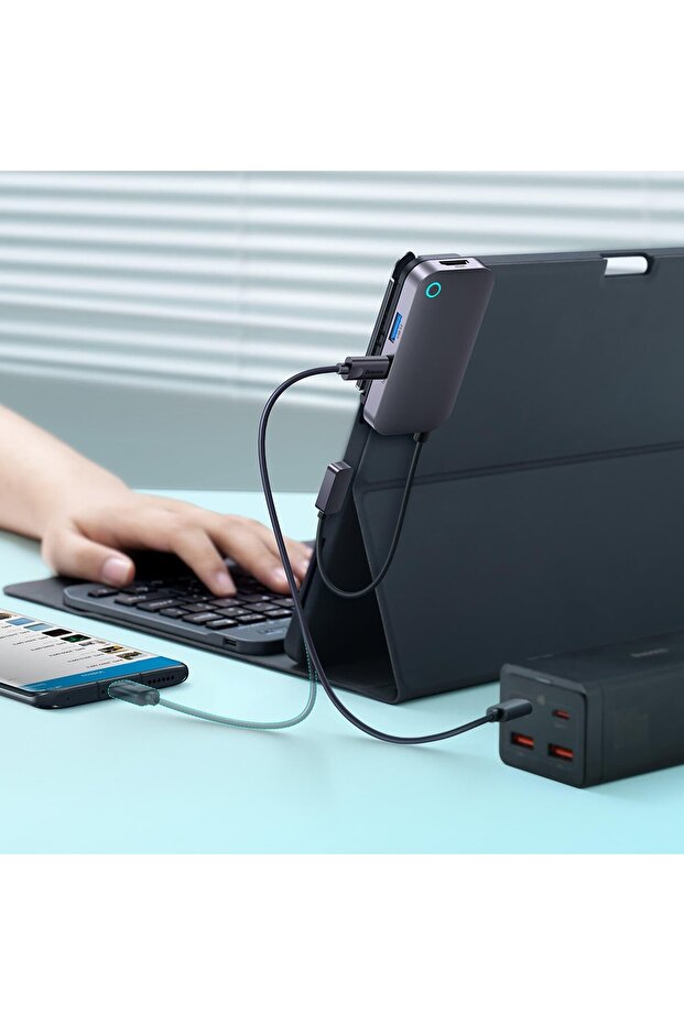 Padjoy Type-c (PD) Hub Adaptör 4k Hd Hdmı Usb 3.0 Type-c (PD) - 5