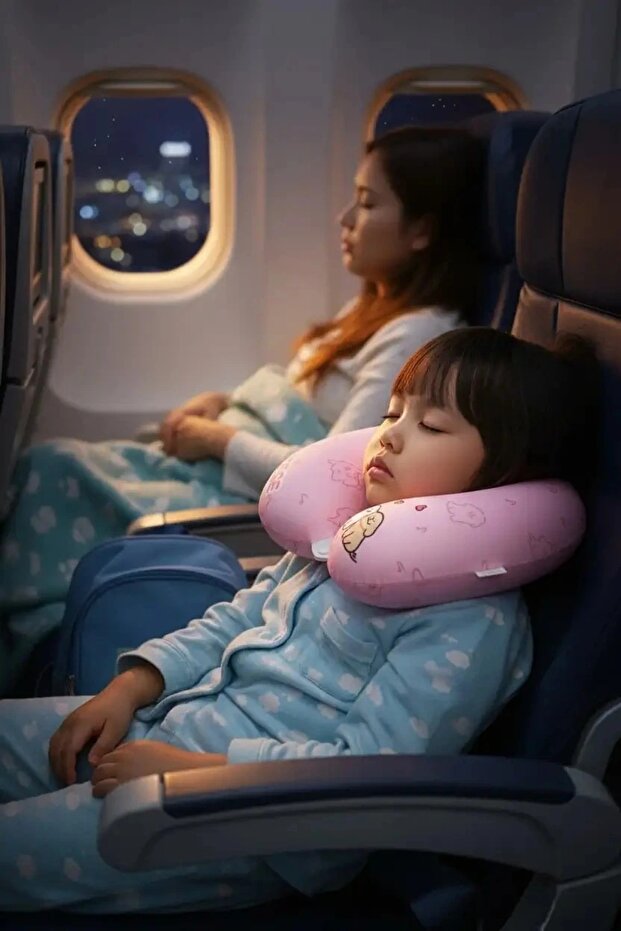 Maltese Lisanslı Hafızalı Sünger Boyun Yastığı - Pembe - 1