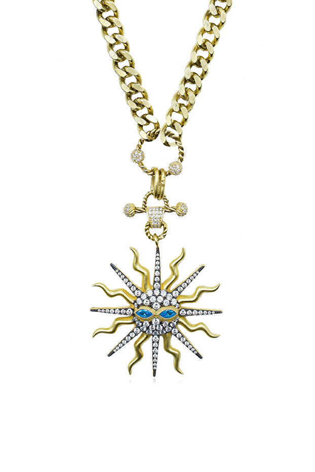 Maschera Altın Kaplama Charm Kolye - 3