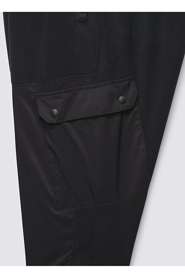 Siyah - Gri Erkek Lastikli Bel Normal Kalıp Eşofman Altı VN000HAWBLK1-MTE POLARTEC RELAXED F - 5