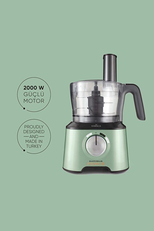 Mastermaid Power Multifunctional 10 In 1 Cabbage Green Mutfak Robotu, Blender Seti 2000w - 2