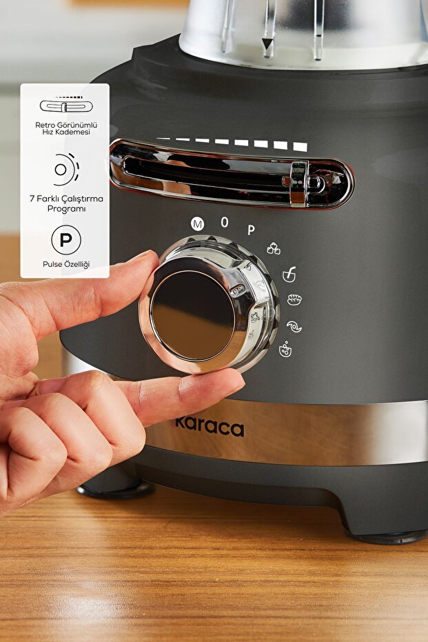 Multiblend Artisan Retro Mutfak Robotu Matte Black - 3