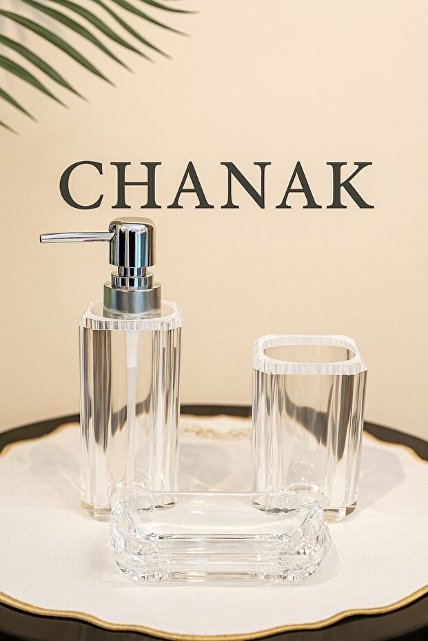 Banyo seti şeffaf 3 parça - 1