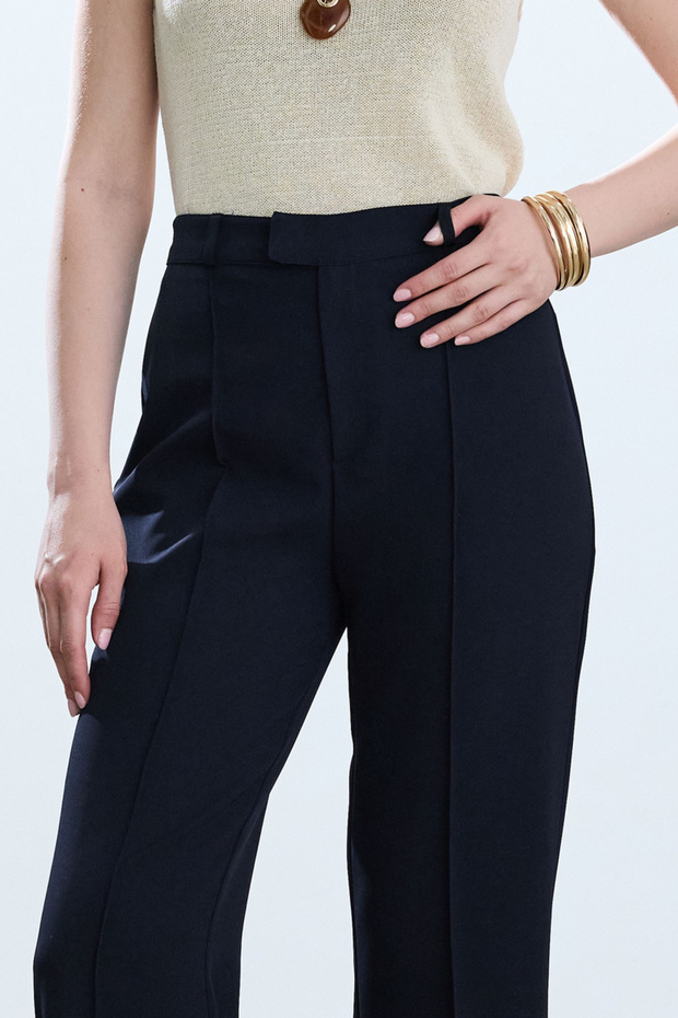 LACİVERT FLARE PANTOLON - 7