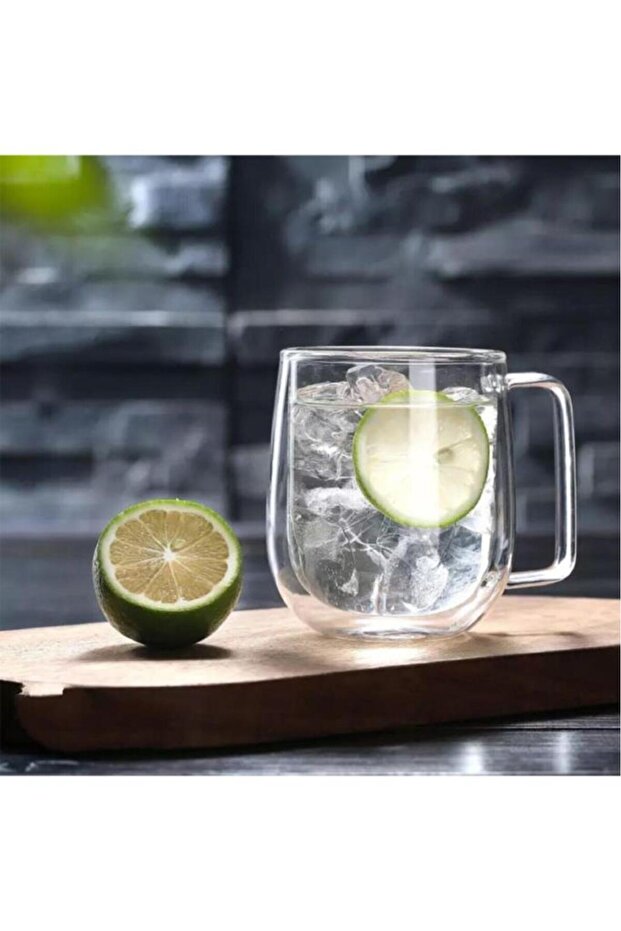كوب زجاجي بجدار مزدوج 300 مل 12468