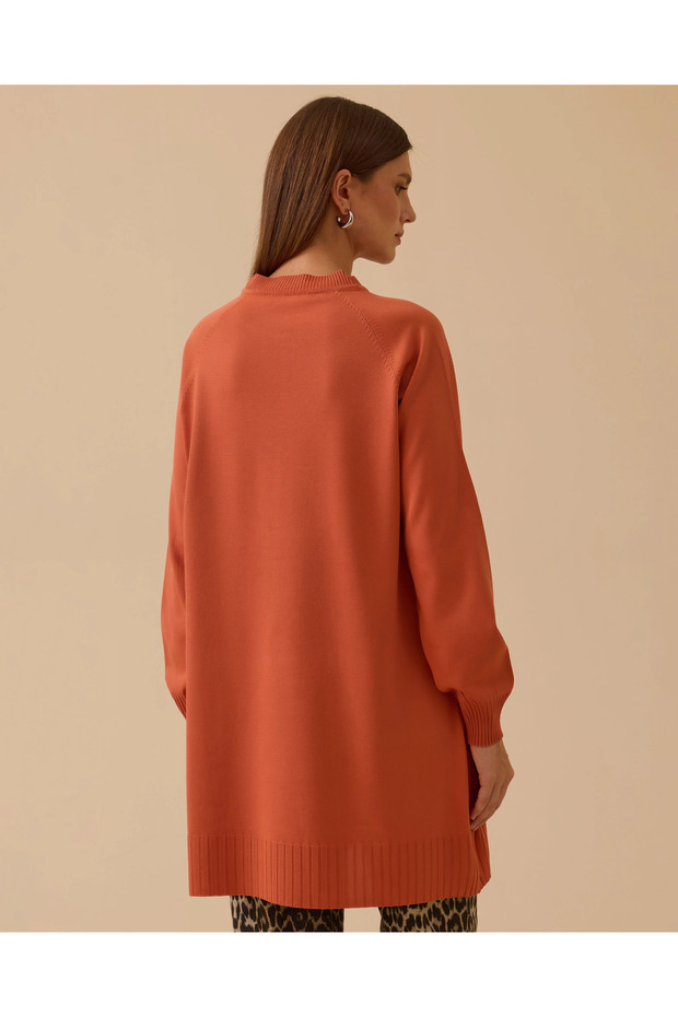 Uzun Kollu Basic Triko Tunik - 5