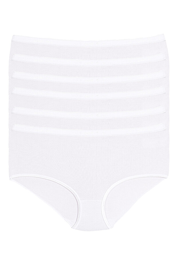 Bamboo Belted Lycra Bato Panties 6 Pack White Star Kod3945
