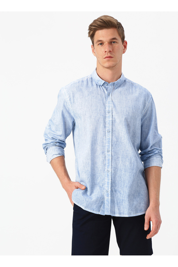 Mavi Erkek Gömlek - 1