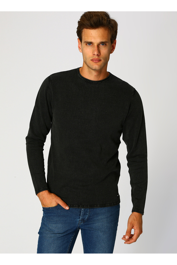 Siyah Düz Kazak - 2