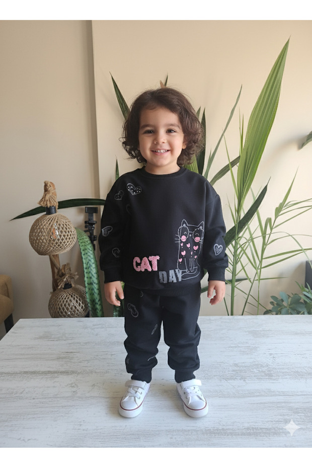 Girls' Top and Bottom Set Long Sleeve Tracksuit Comfortable Stylish Modern Design