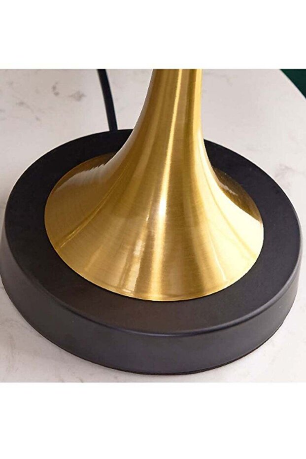 مصباح طاولة عتيق E27 مع غطاء من الكتان ومقبس - 3