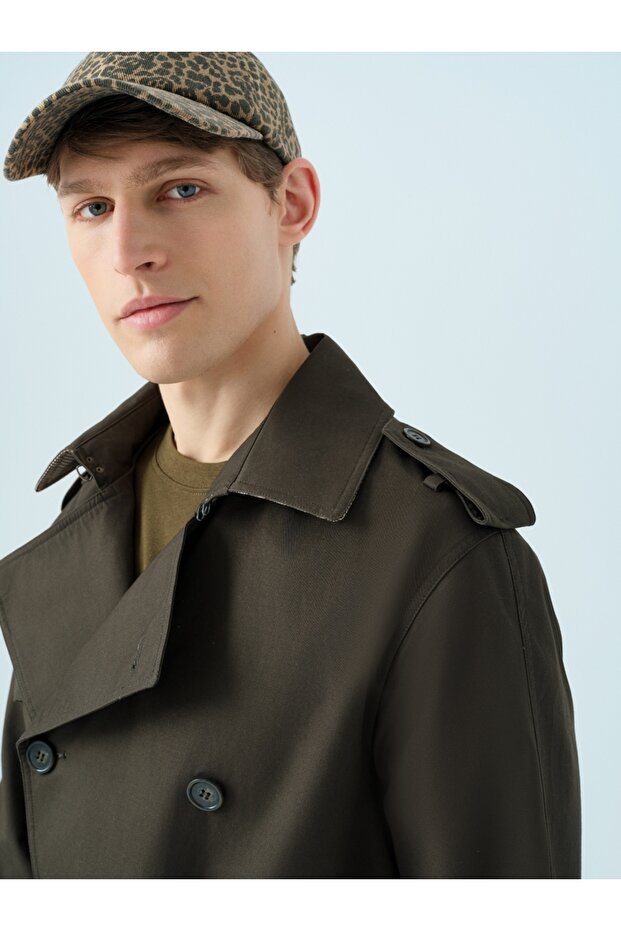 Regular Fit Erkek Trenchcoat - 5