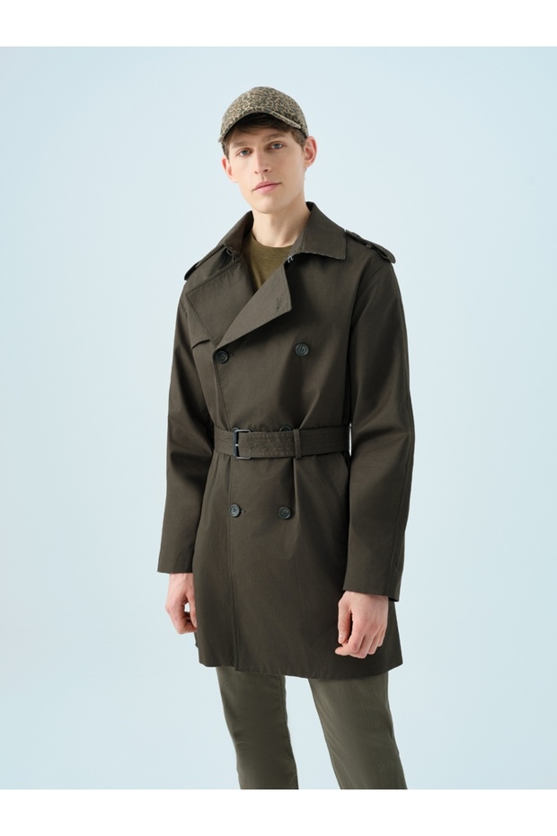 Regular Fit Erkek Trenchcoat - 1