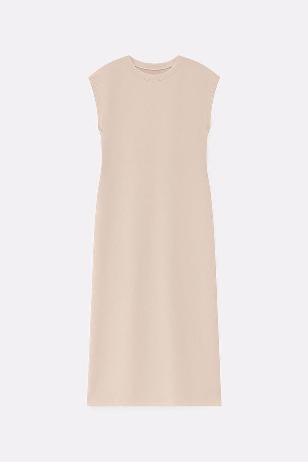 Crepe Gilet with Crew Neck