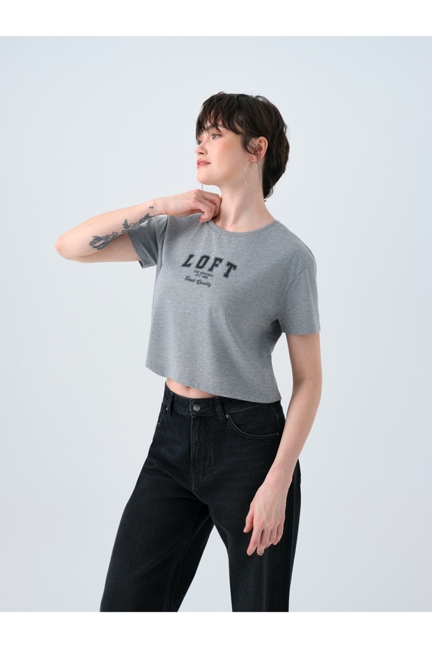 Long Crop Women's T-shirt Sleeve