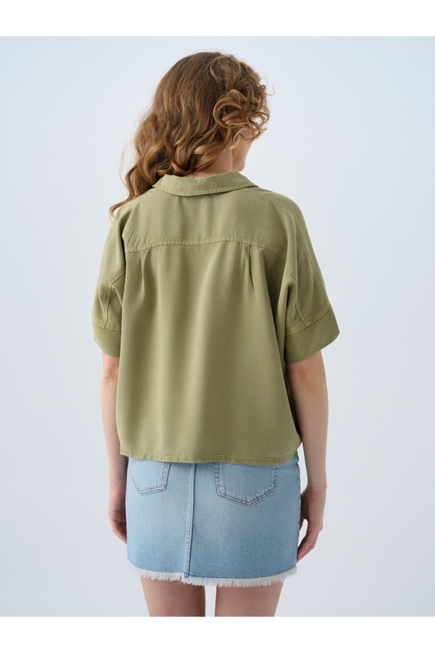 Oversize Kadın Gömlek K.kol - 3