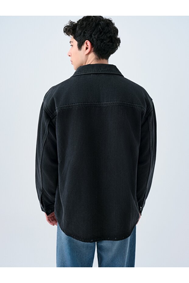 Oversize Erkek Gömlek U.kol - 4