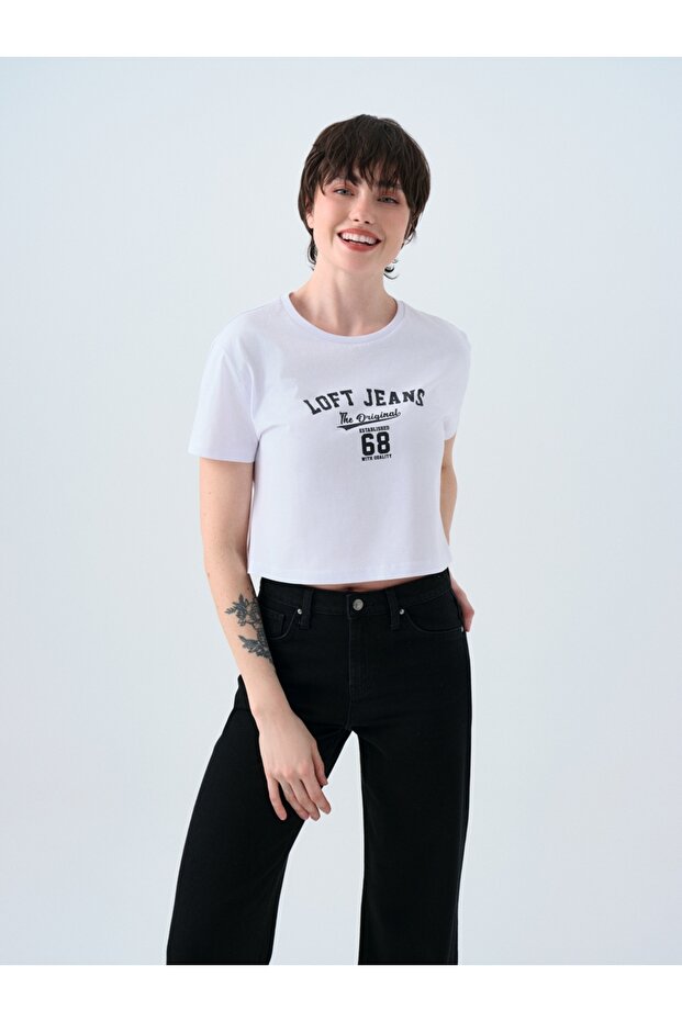 Long Crop Kadın Tshirt K.kol - 1