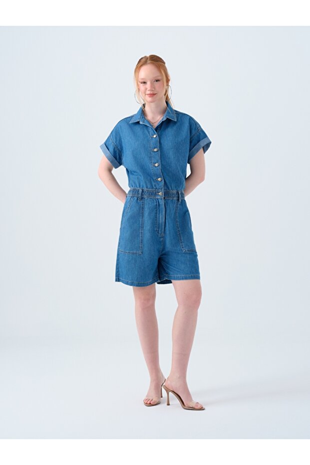 Regular Fit Kadın Tulum - 1