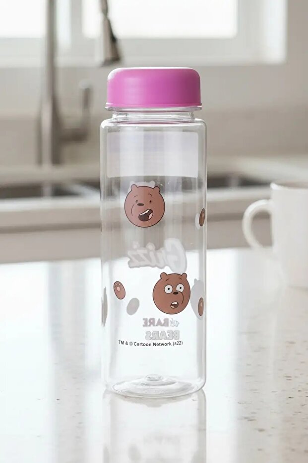 We Bare Bears Lisanslı Sevimli Boz Ayı Su Şişesi (500ML) - 5