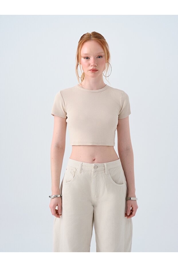 Crop Kadın Tshirt K.kol - 1