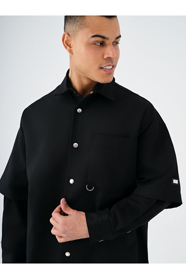 Oversize Erkek Gömlek U.kol - 2