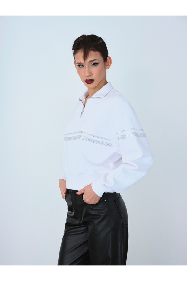 Oversize Kadın Sweatshirt - 6