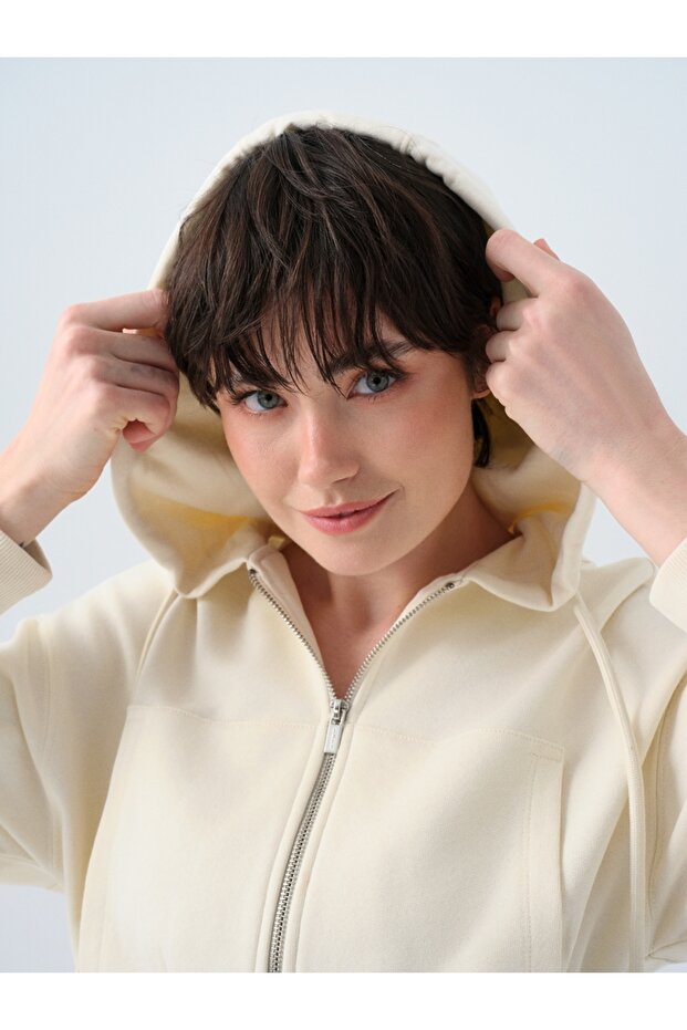 Crop Kadın Sweatshirt - 4