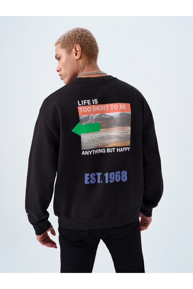 Oversize Erkek Sweatshirt - 3