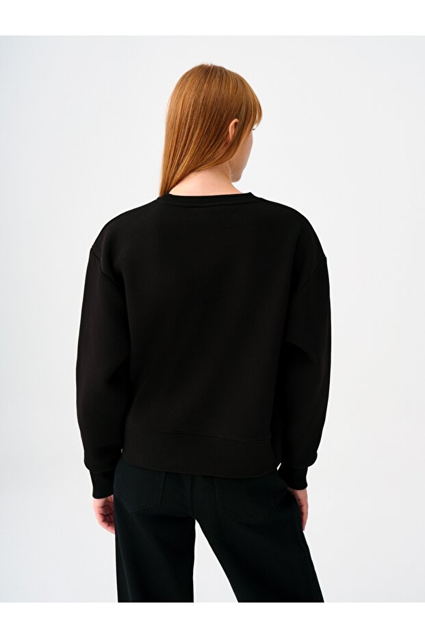 Long Crop Kadın Sweatshirt - 3
