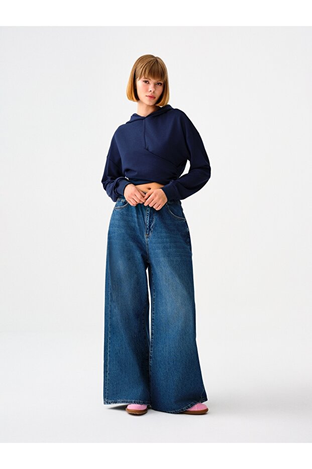 Crop Kadın Sweatshirt - 2