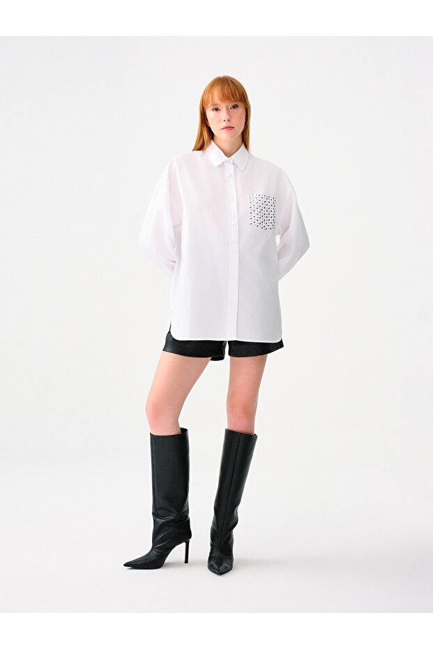 High Waist Kadın Şort - 1