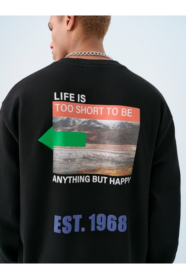 Oversize Erkek Sweatshirt - 6