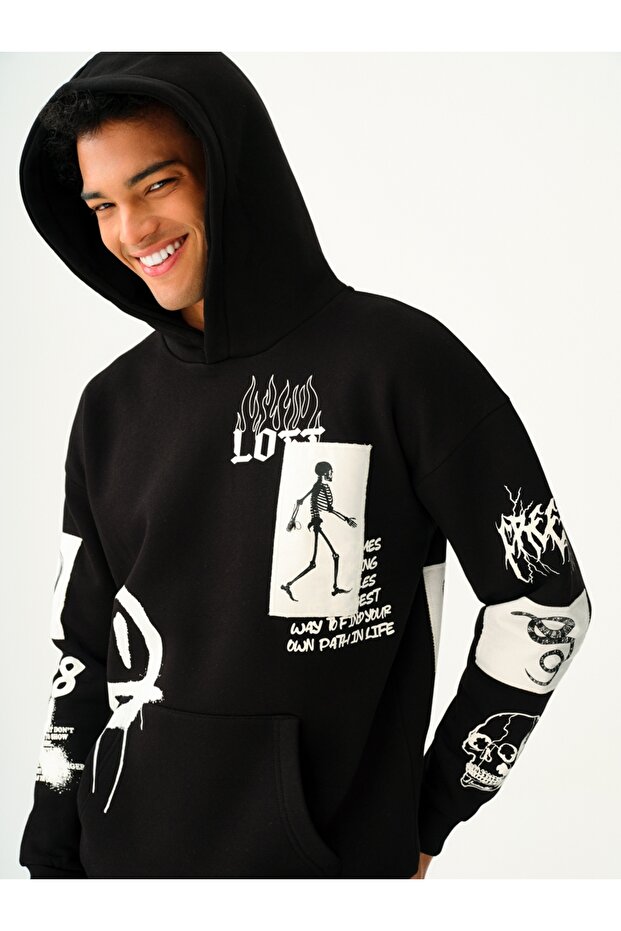 Oversize Erkek Sweatshirt - 5
