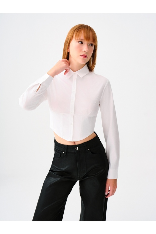 Slim Fit Women's Shirt U.Sleeve