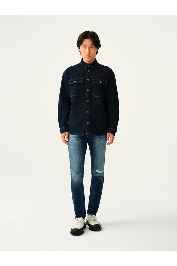 Oversize Fit Erkek Gömlek U.kol - 2