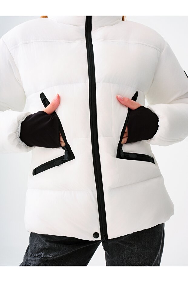 Regular Fit Kadın Mont - 6