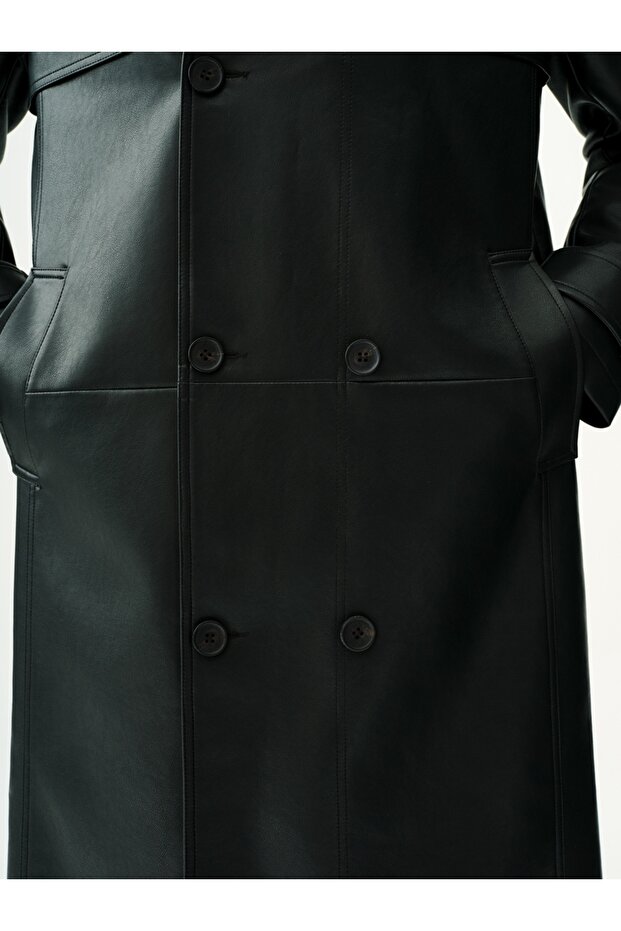 Regular Fit Erkek Trenchcoat - 8