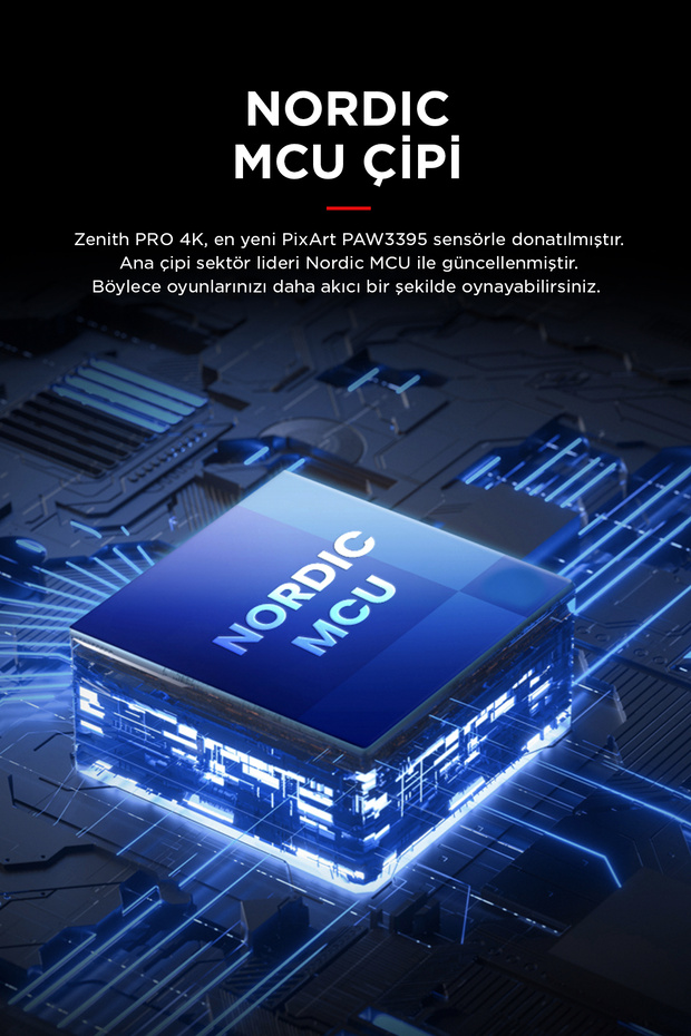 ZENITH PRO 4K 26000 DPİ Kablosuz Siyah Gaming Mouse - 6