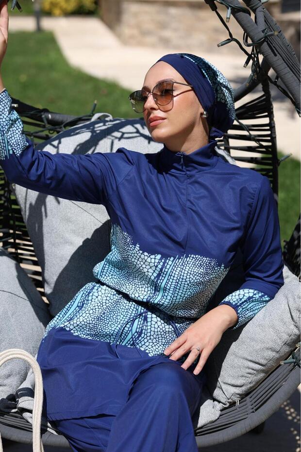 Corn Pattern Allerli Design Hijab Jumpsuit Swimsuit