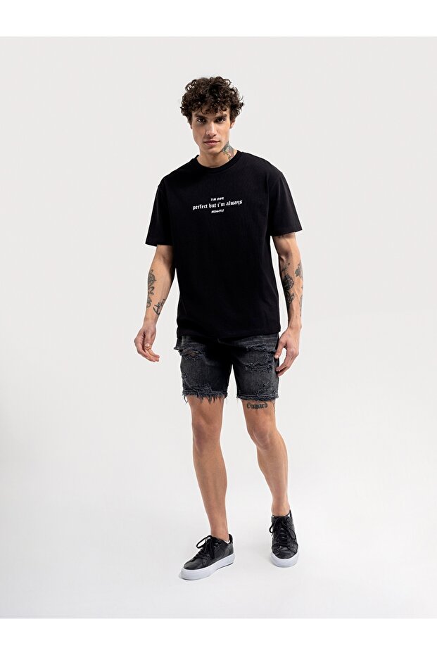 Straight Fit Erkek Şort - 1