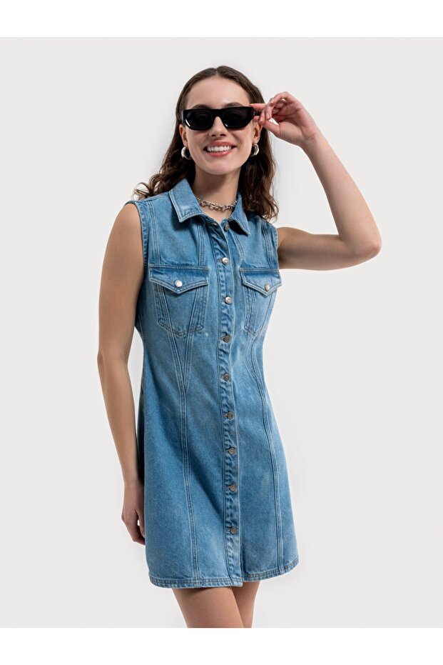 Loose Fit Kadın Elbise - 5