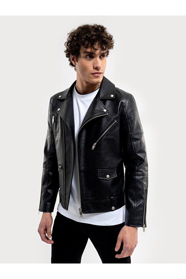 Regular Fit Erkek Mont Pu - 4