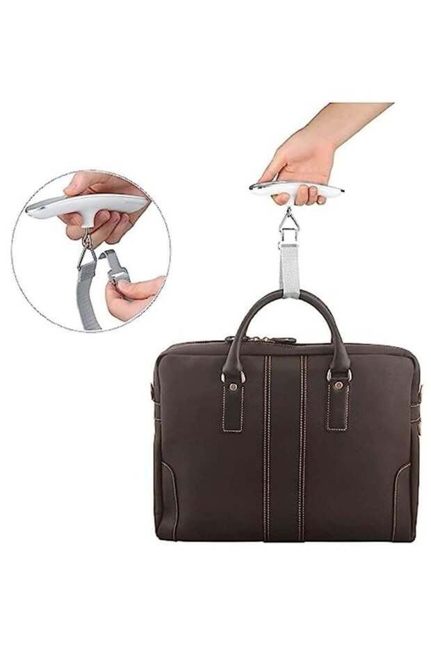 Electronic Suitcase Hanging Scales,with Backlit and Tare Function,LED Display,Lightweight for Travel - 5