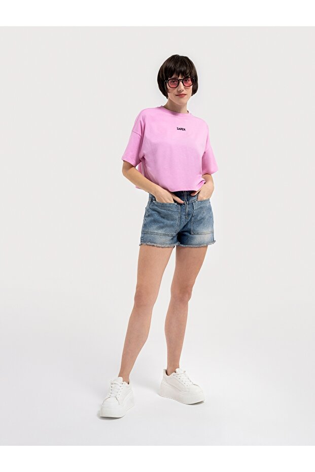 Long Crop Kadın Tshirt K.kol - 4