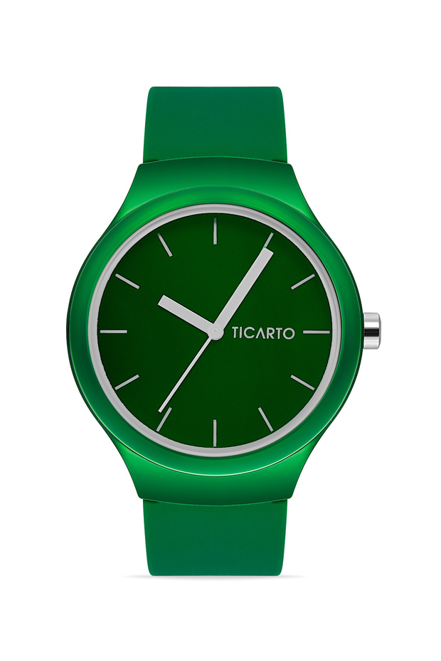 Unisex Silicone Green Wrist Watch Tctsr005806S0350